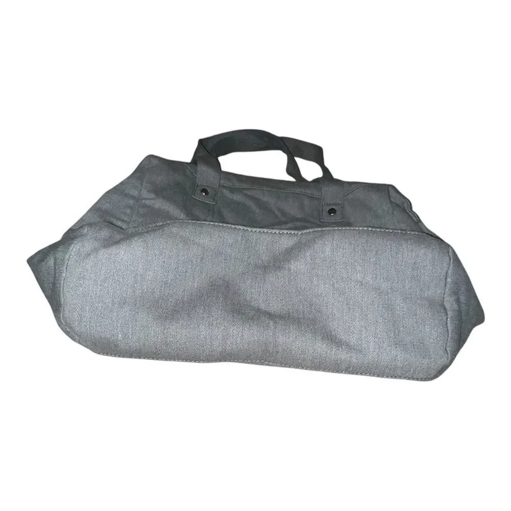 Thirty-One Solid Gray Diaper Bag Unisex Shoulder Bag EUC